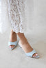 RANDALL BABY BLUE LEATHER HIGH HEEL WOMEN’S SLIPPERS