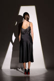 SATIN BLACK Skirt - Lebbse