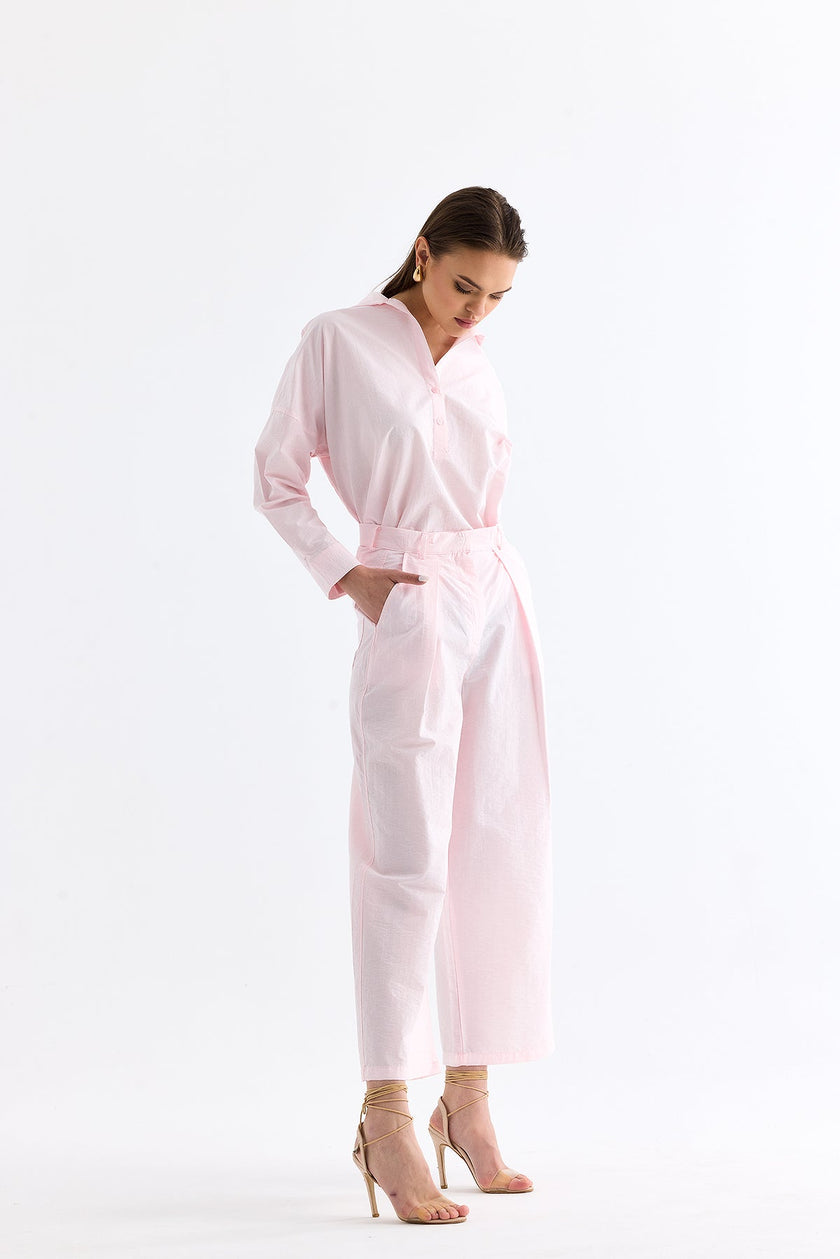 Shalwar Type Parachute Trousers Pink - Lebbse