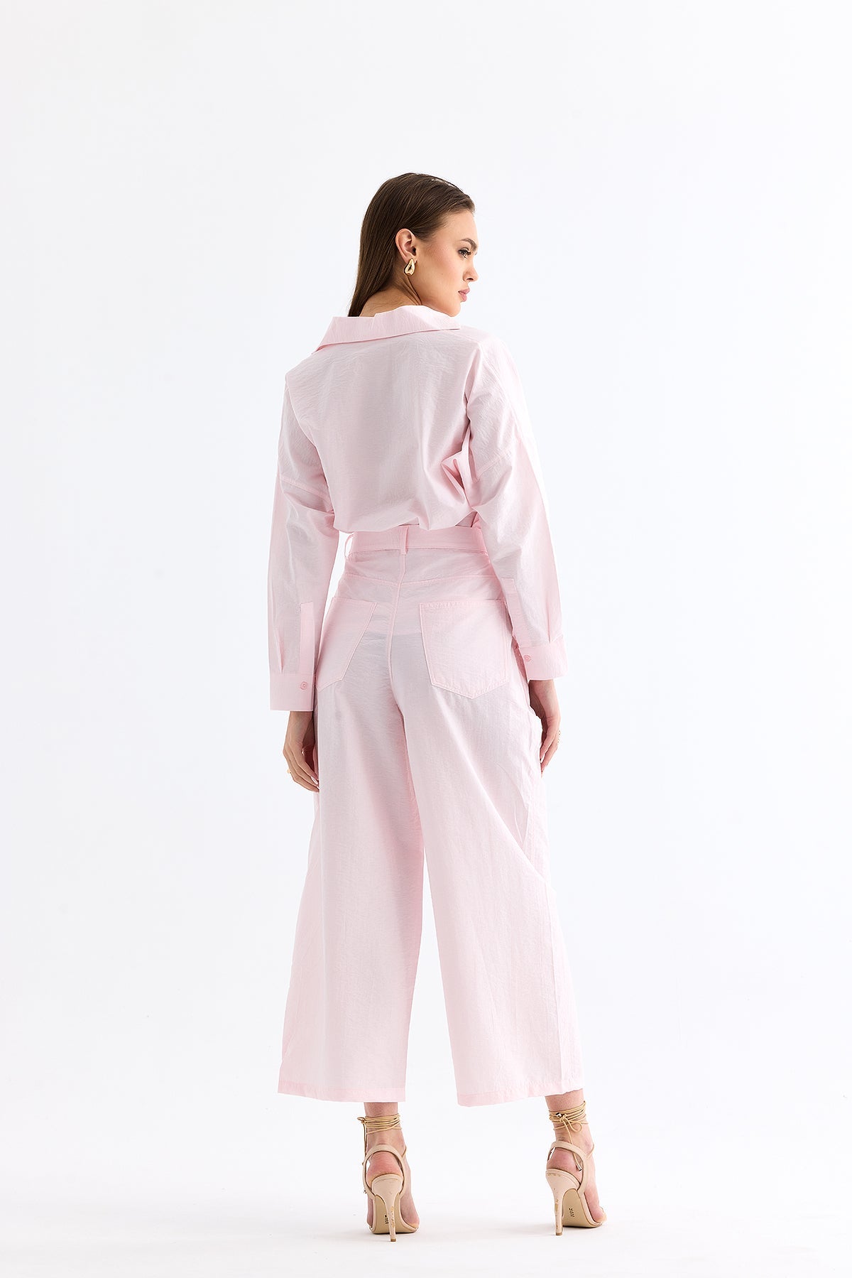 Shalwar Type Parachute Trousers Pink - Lebbse