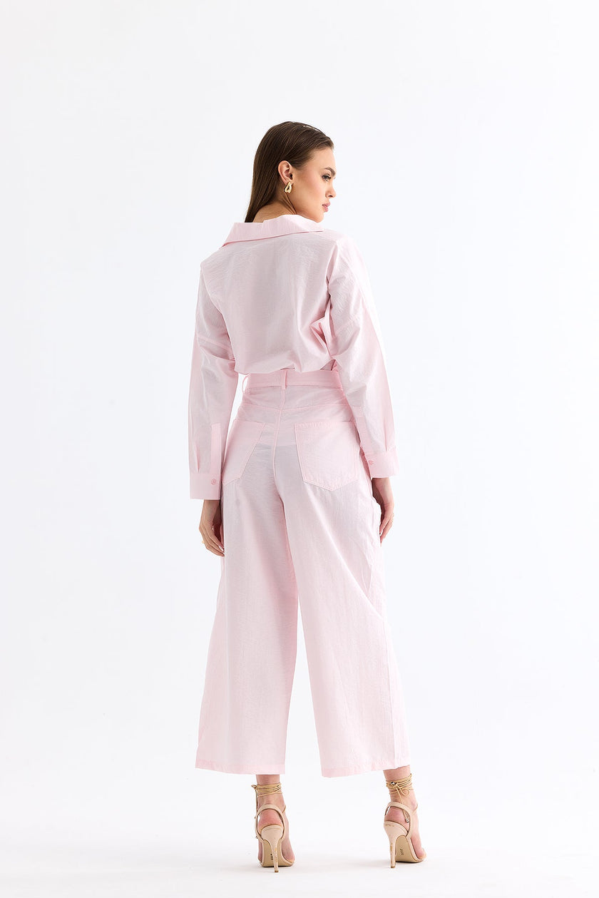 Shalwar Type Parachute Trousers Pink - Lebbse