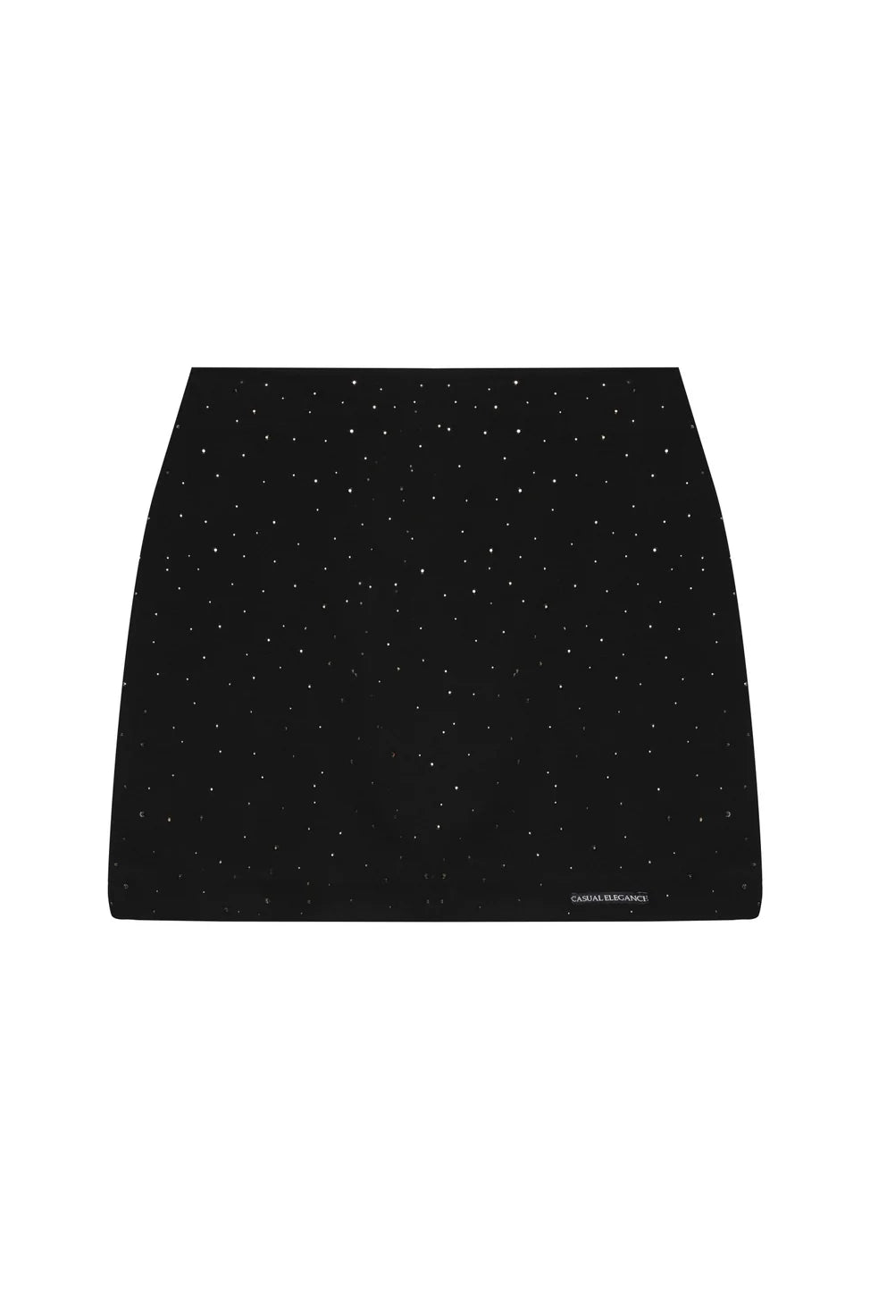 Shiny Stone Mini Skirt Black - Lebbse