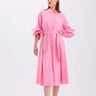 Shirt Collar Dress Pink - Lebbse