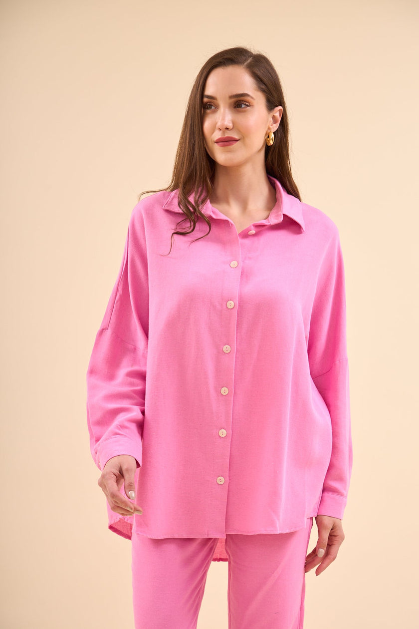 Shirt Trousers Set Pink - Lebbse