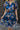 Short Sleeve Chiffon Dress - BLUE - Lebbse