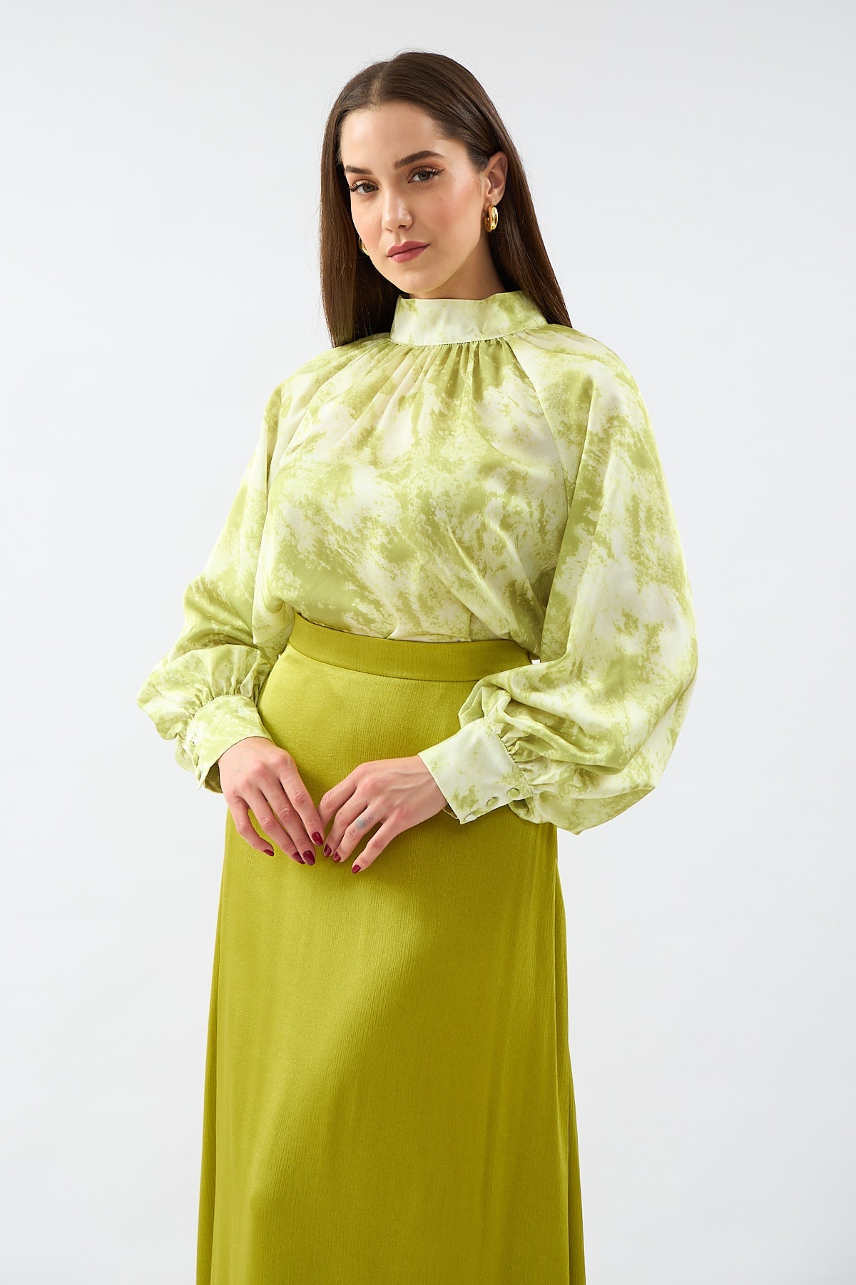 Silk Satin Set - GREEN | CLOTHES | Set | Lebbse Silk Satin Set - GREEN | CLOTHES | Set | Lebbse