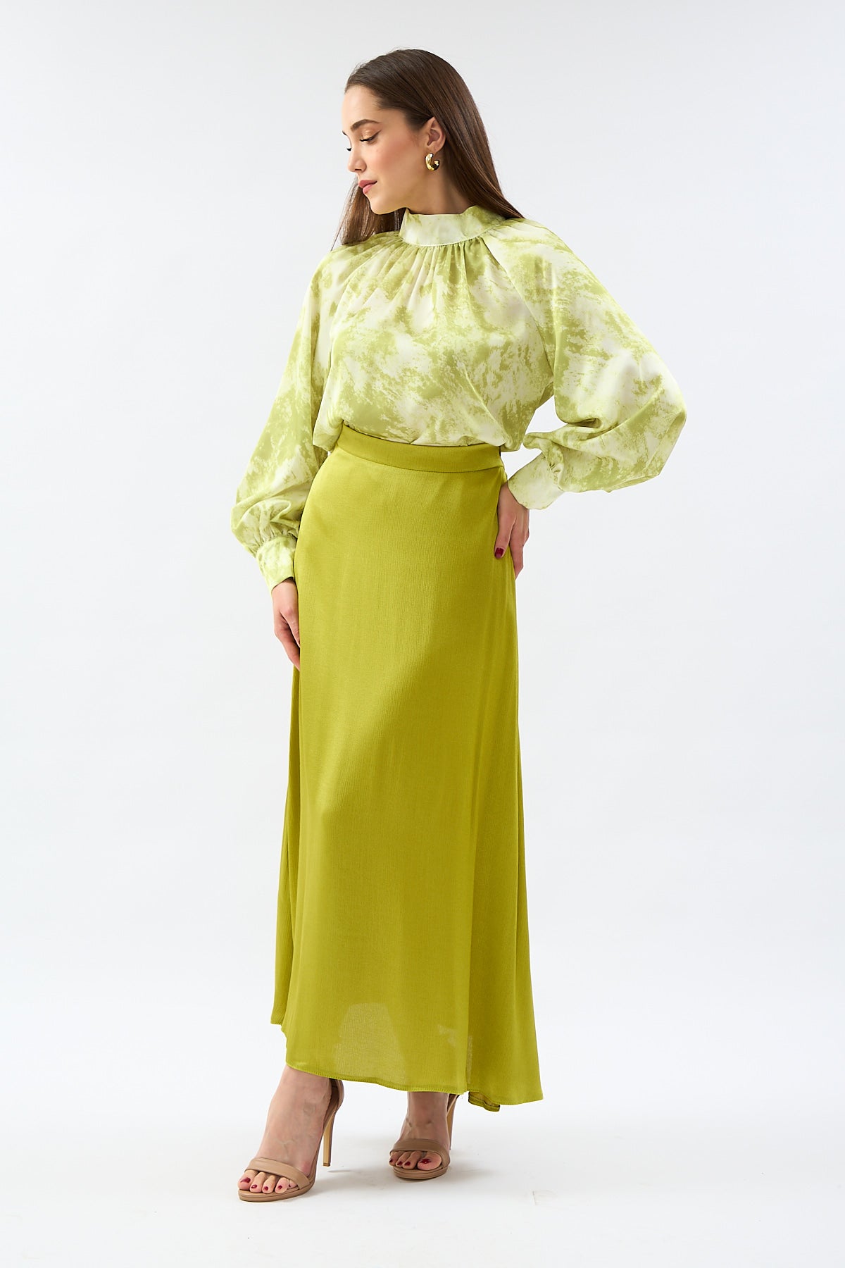 Silk Satin Set - GREEN | CLOTHES | Set | Lebbse Silk Satin Set - GREEN | CLOTHES | Set | Lebbse
