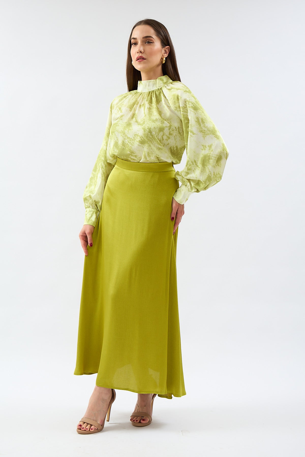 Silk Satin Set - GREEN | CLOTHES | Set | Lebbse Silk Satin Set - GREEN | CLOTHES | Set | Lebbse