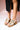 SLAPY Beige Suede Gold Buckle Women's Platform Heeled Slippers - Lebbse