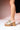SLAPY Beige Suede Gold Buckle Women's Platform Heeled Slippers - Lebbse