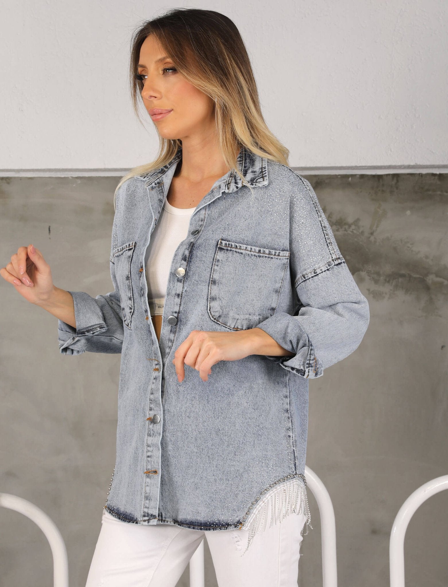 STONE JEAN SHIRT - Lebbse