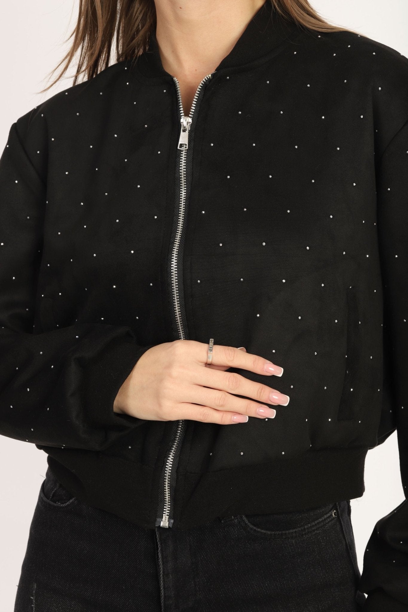 Stoned Bomber Jacket Black - Lebbse