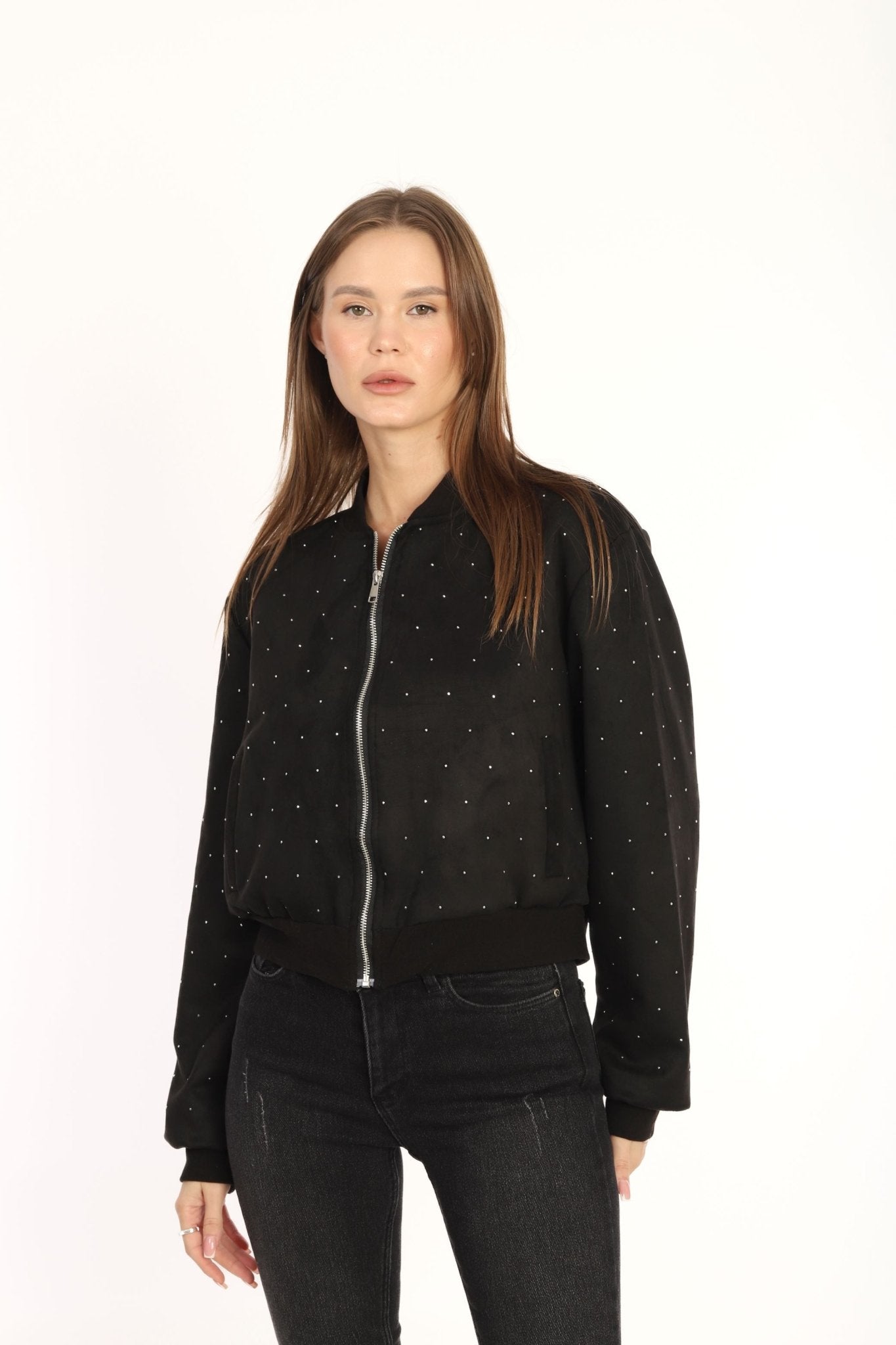 Stoned Bomber Jacket Black - Lebbse