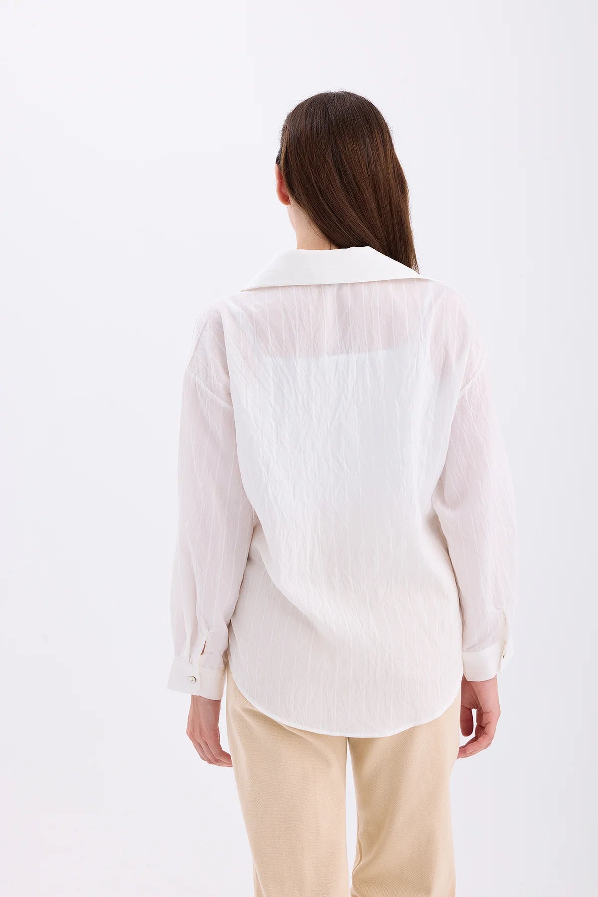 Striped Shirt White | November Vibes | Lebbse Striped Shirt White | November Vibes | Lebbse
