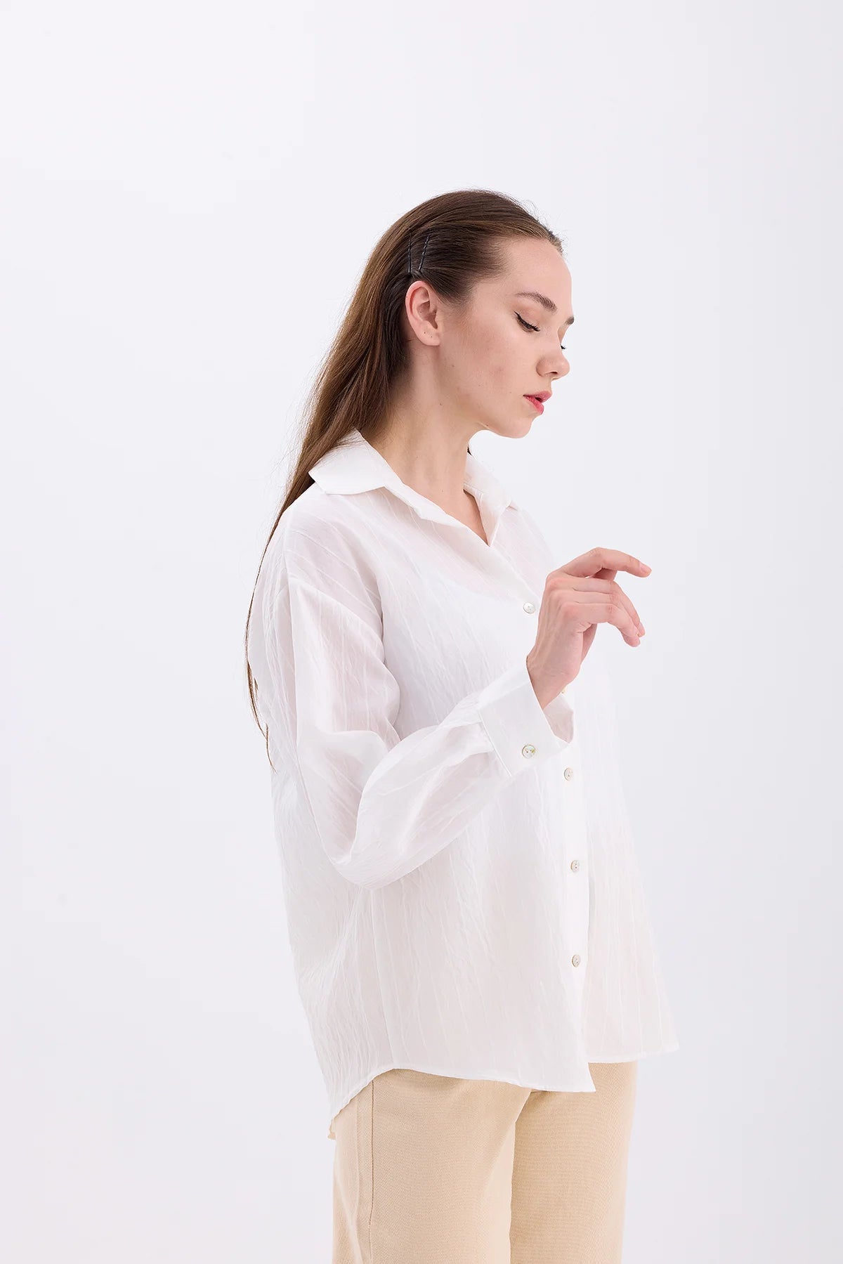 Striped Shirt White | November Vibes | Lebbse Striped Shirt White | November Vibes | Lebbse