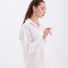 قميص نسائي مخطط باللون الأبيض - Striped Shirt White