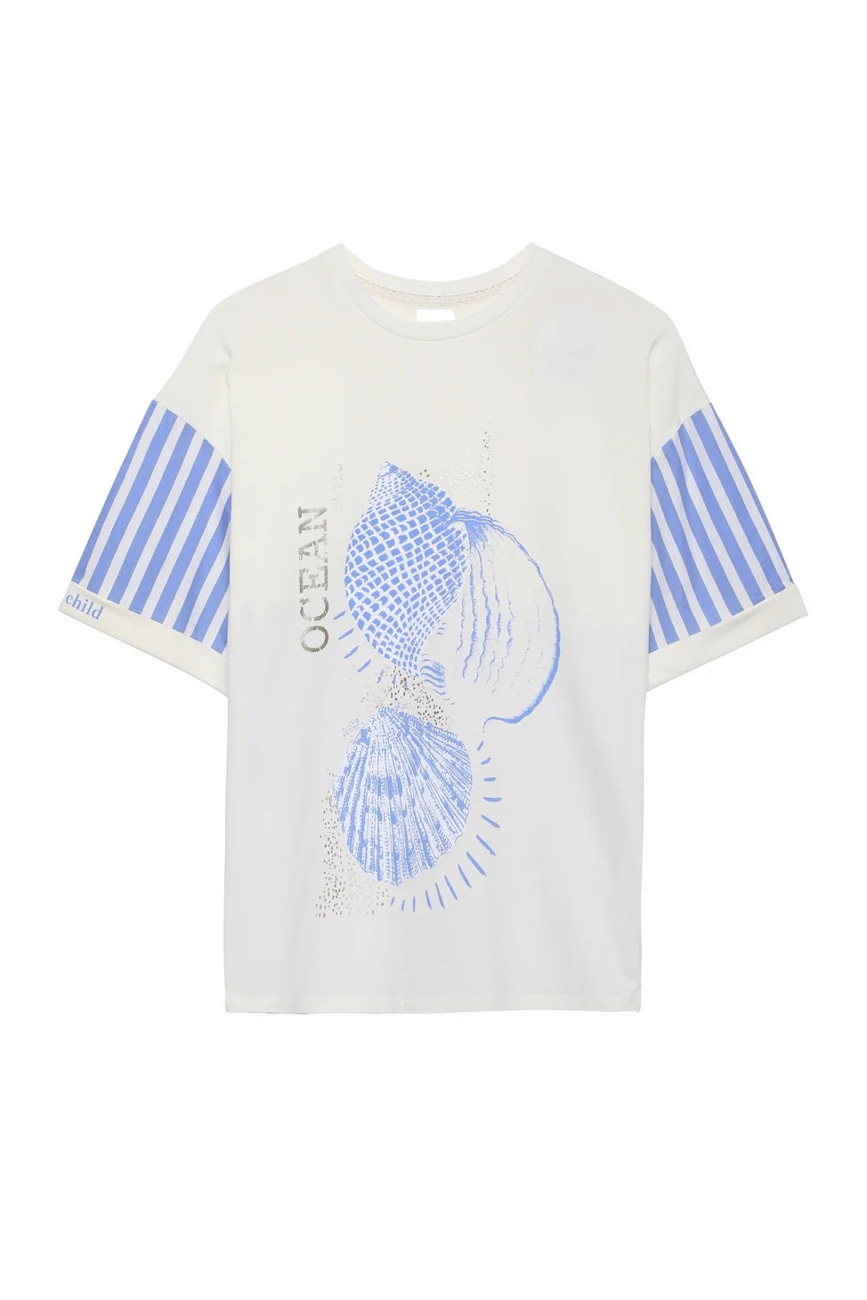 Striped T-Shirt with Side Zipper Detail - Lebbse