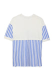 Striped T-Shirt with Side Zipper Detail - Lebbse
