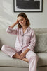 Powder 100% Cotton Striped Piping Detailed Knit Pajama Set
