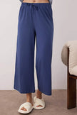 Blue Cotton Capri Knit Pajama Set