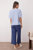 Blue Cotton Capri Knit Pajama Set