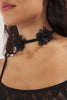 Black Lace Floral Openwork/Hole Coverless Knitted Fantasy Nightgown