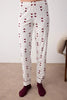 White Cotton Lycra Soft Touch Heart-Plated Knit Pajama Set