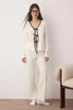 Offwhite Bow/Tie Knit Pajama Set