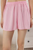 Pink Bow/Tie Viscose Shorts Maternity Woven Pajama Set