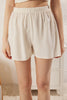 Panda Piping Detail Viscose Shorts Woven Pajama Set