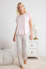 Pink Floral Knitted Pajama Set