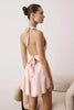 Satin-Woven Nightgown with Pink Lace Detail