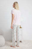 Pink Floral Knitted Pajama Set