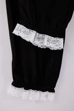 Black Lace Detail Woven Viscose Pajama Set
