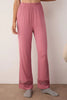 Dusty Rose Lace Detailed Viscose Knit Pajama Set