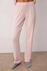 Pink V-Neck Soft Touch Brushed Winter Ribbed Knit Pajama Set