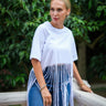 Tassel Crop T-Shirt Crew Neck White - Lebbse