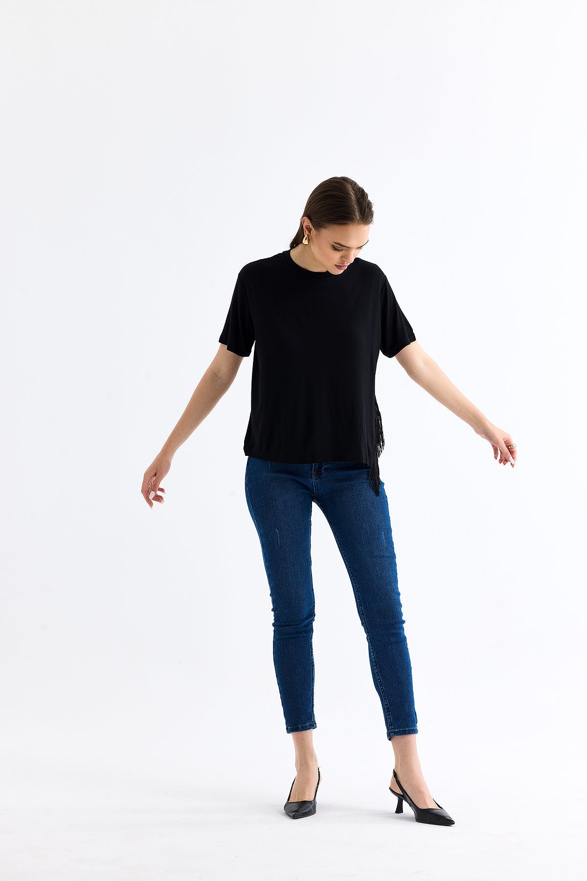 Tassel Tshirt Black | November Vibes | Lebbse Tassel Tshirt Black | November Vibes | Lebbse
