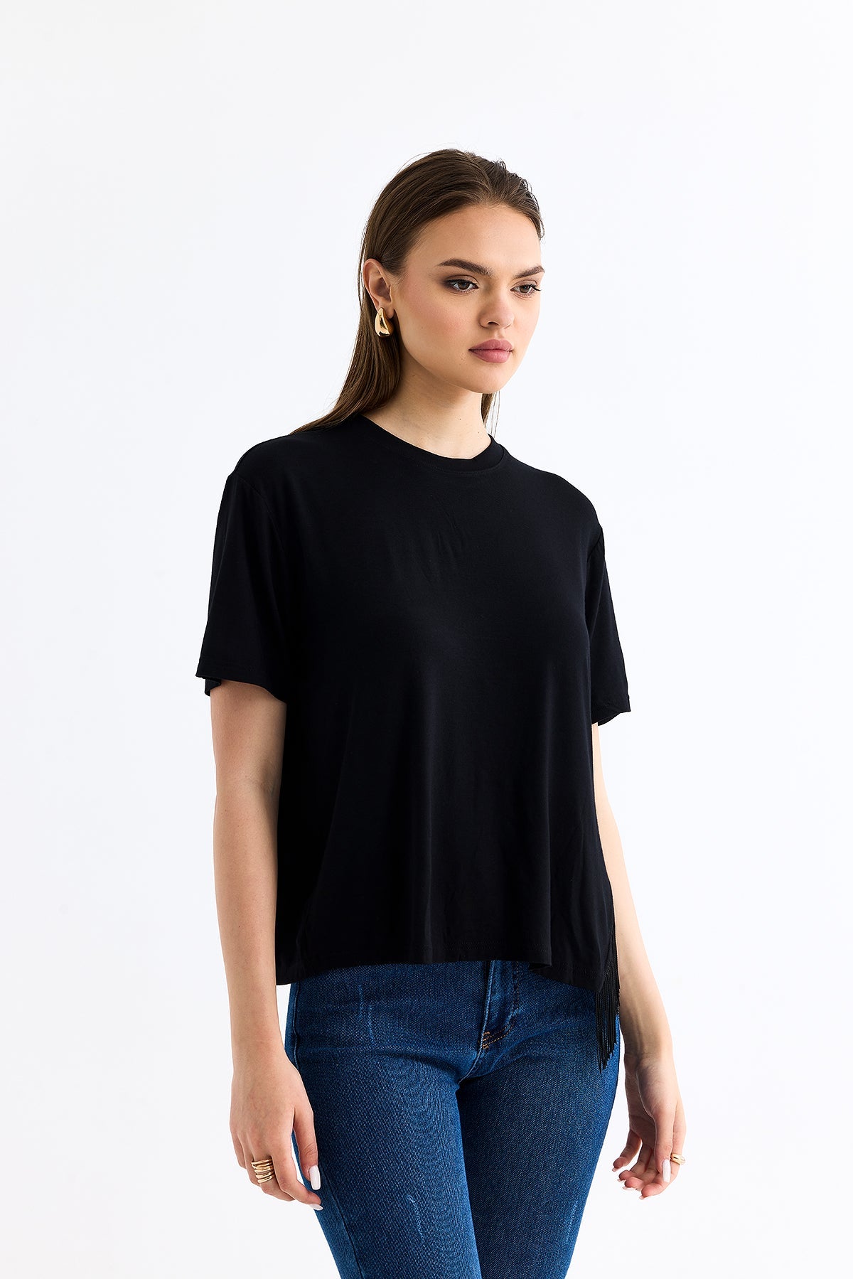 Tassel Tshirt Black | November Vibes | Lebbse Tassel Tshirt Black | November Vibes | Lebbse