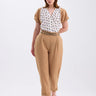 Trousers Blouse Set Camel - Lebbse
