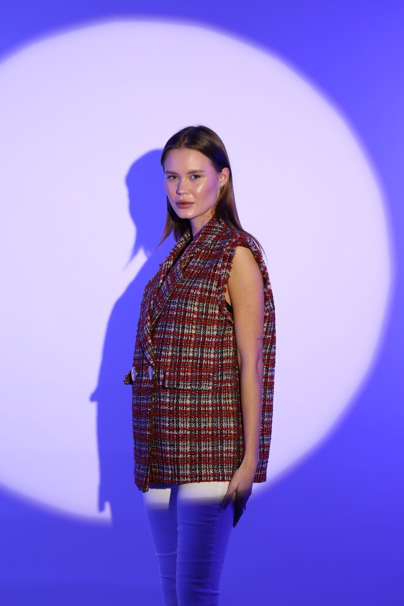 Tweed BROWN Patterned Vest | CLOTHES | VEST | Lebbse Tweed BROWN Patterned Vest | CLOTHES | VEST | Lebbse