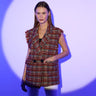 Tweed BROWN Patterned Vest - Lebbse
