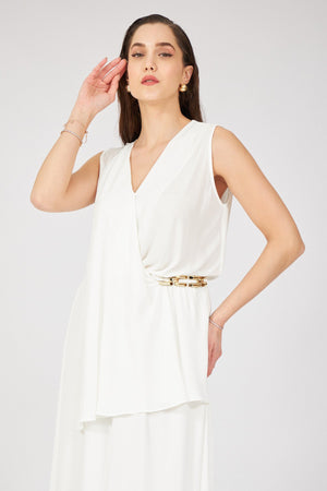 3- فستان ابيض ناعم طويل - White Long Dress