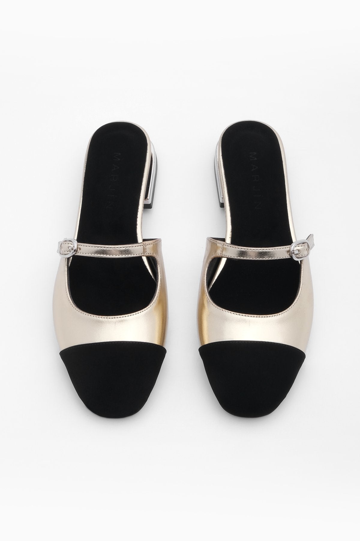 Women's Heeled Slippers Tosya - Gold - Lebbse