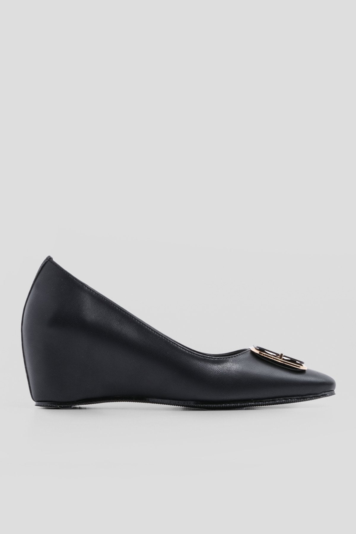 Women's Wedge Heeled Shoes Arzef - Black - Lebbse