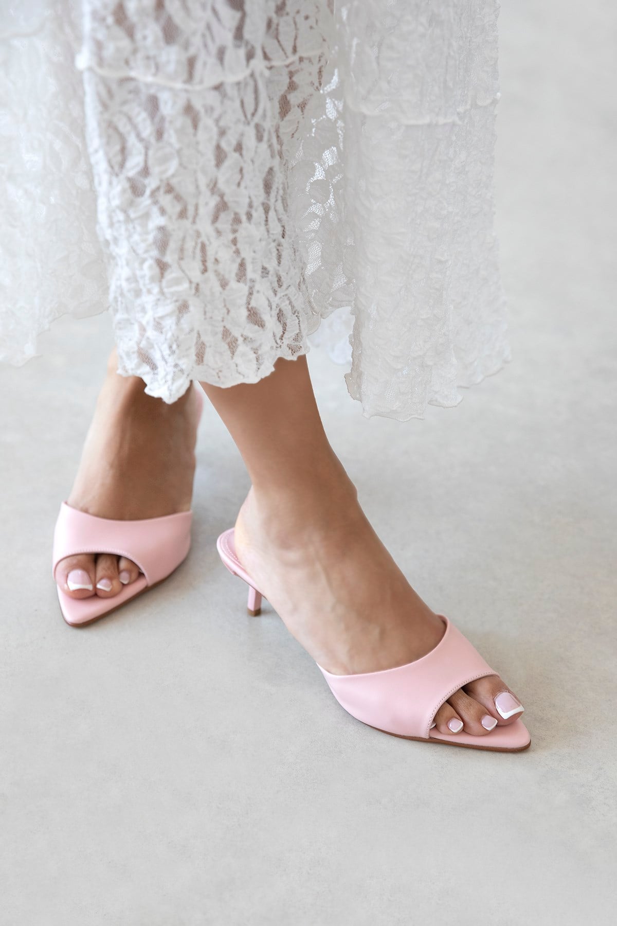 RANDALL POWDER PINK LEATHER HIGH HEEL WOMEN’S SLIPPERS | FOOTWEAR | Heels | Slipper | Lebbse RANDALL POWDER PINK LEATHER HIGH HEEL WOMEN’S SLIPPERS | FOOTWEAR | Heels | Slipper | Lebbse