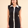 Zero Sleeve Short Dress Black - Lebbse