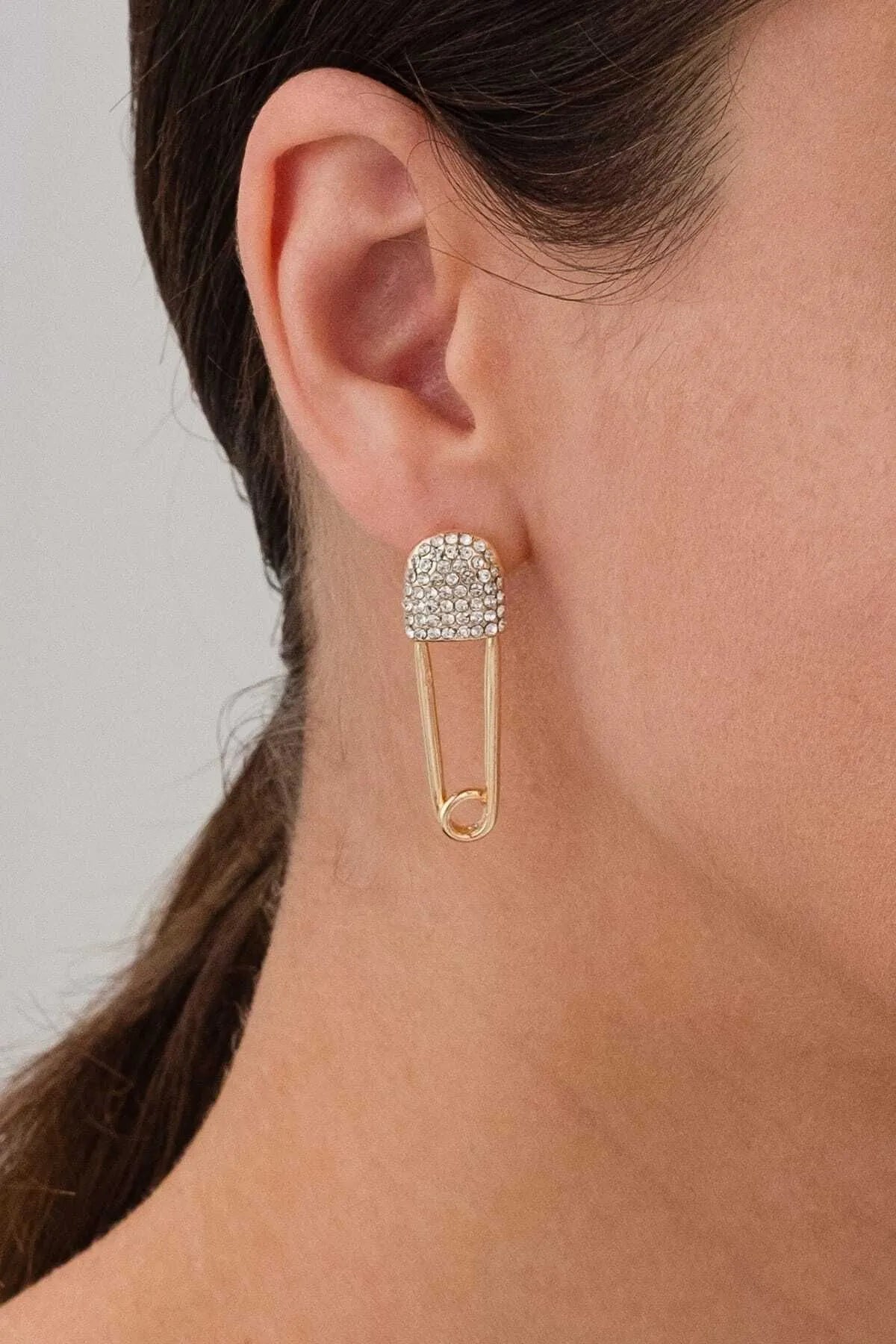 Zircon Stone Hook Earring - Lebbse