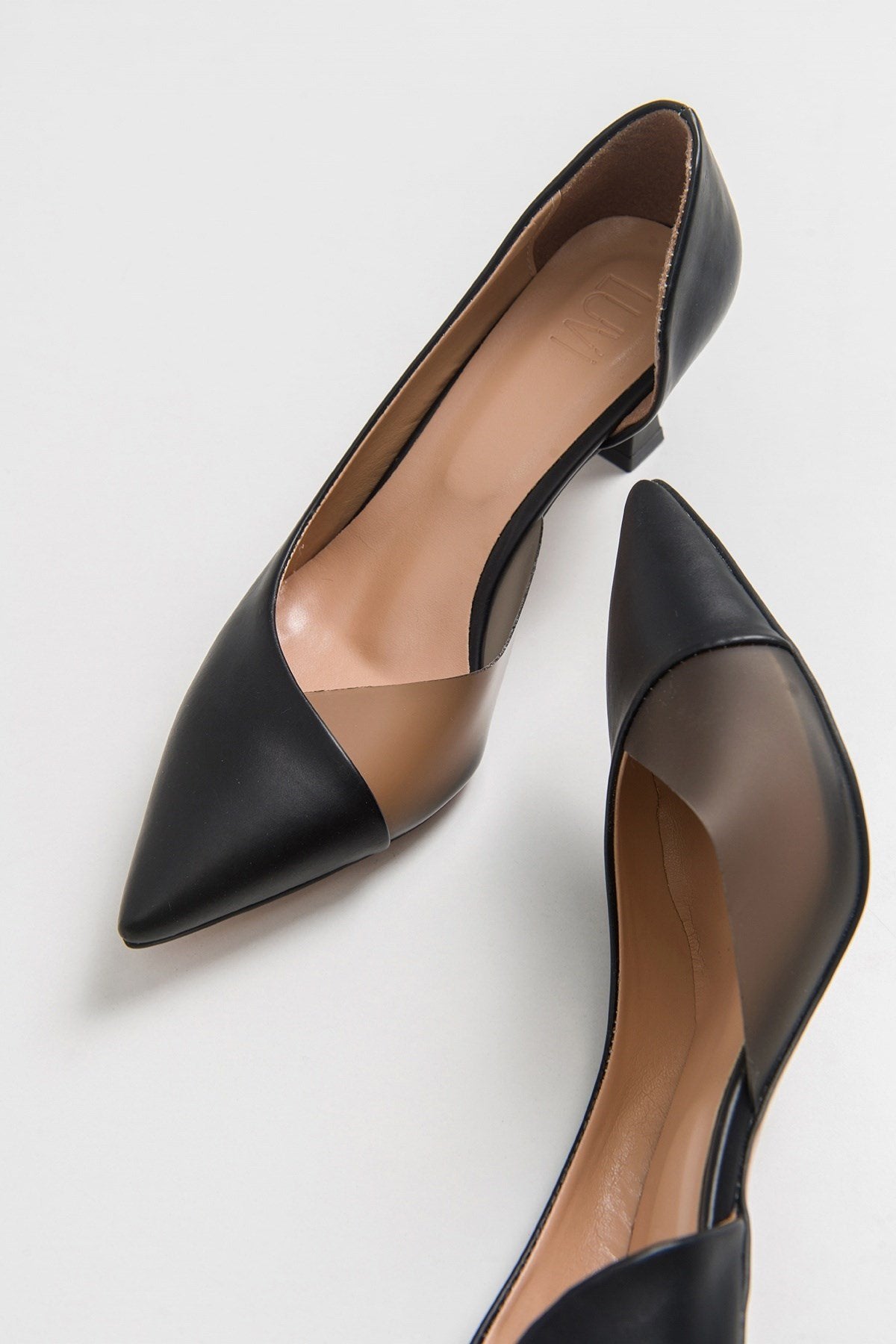 353 Black Skin Heeled Women's Shoes - Lebbse