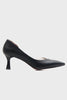 353 Black Skin Heeled Women's Shoes - Lebbse